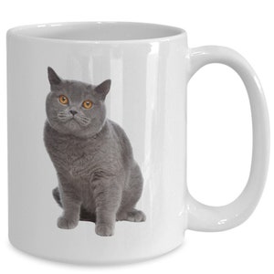 Blue british shorthair cat mug, blue british shorthair cat coffee cup, blue british shorthair cat kitchen decor,funny mug,gift idea