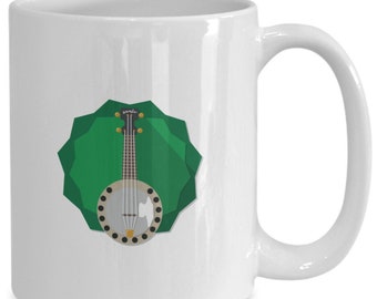 Banjo mug, banjo coffee cup, banjo kitchen decor,funny mug,gift idea