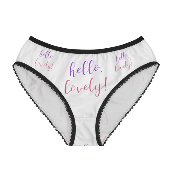 Hello Lovely Bragas Hello Lovely Ropa interior Calzoncillos Calzoncillos de algodon Ropa interior divertida Bragas para mujer Etsy Espana