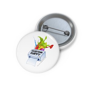 Customhappylogo Pin, Customhappylogo Button, Button Set, Lapel Pin, Hat Pin, Enamel Pins, Lapel Pins, Funny Pin
