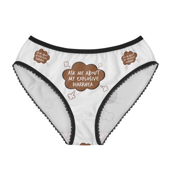 Ask Me About My Explosive Diarrhea Panties, Ask Me About My Underwear,  Briefs, Cotton Briefs, Funny Underwear, Panties for Women -  Sweden