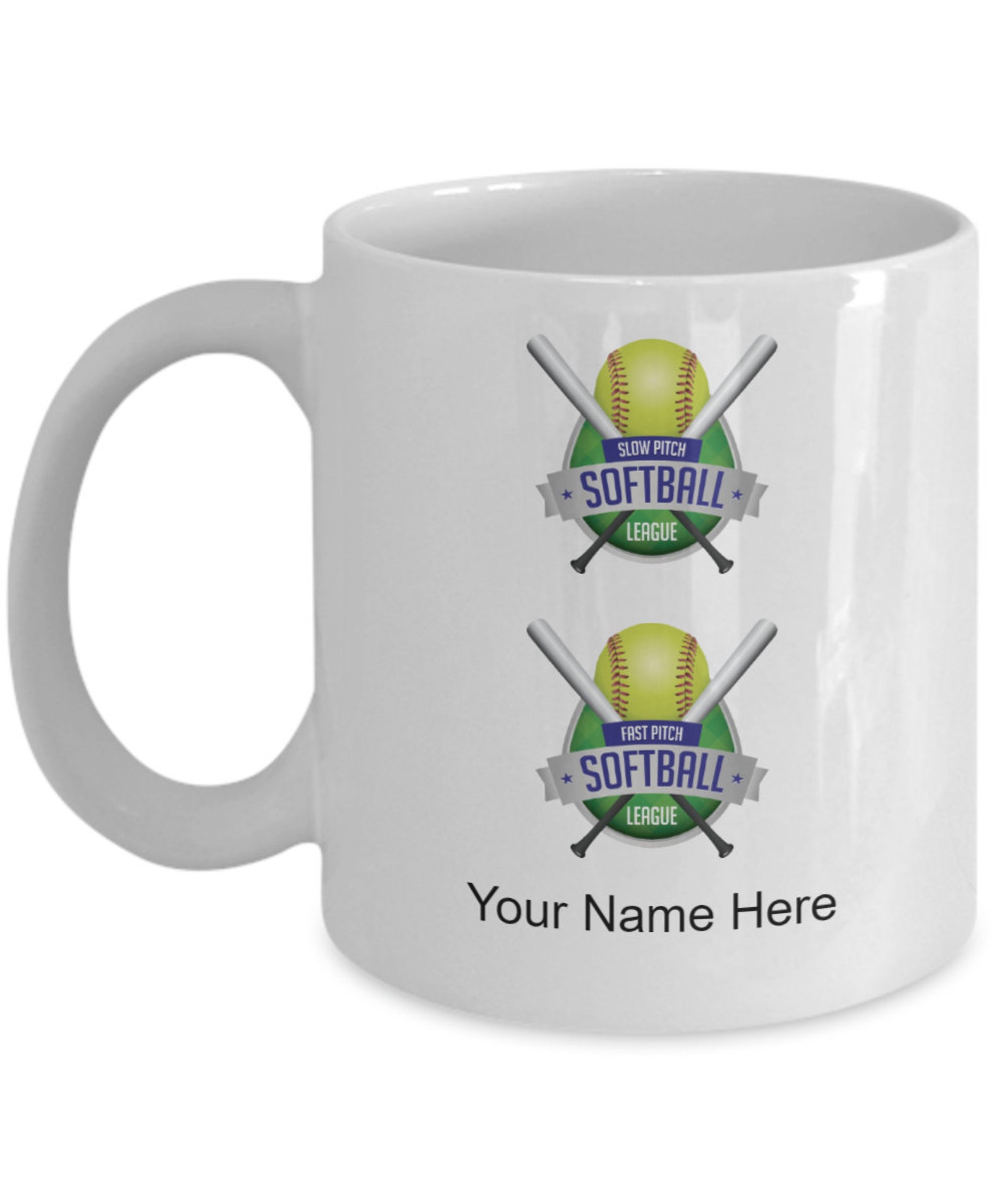 Personalized Softballleague Mug Softballleague Coffee Cup Etsy