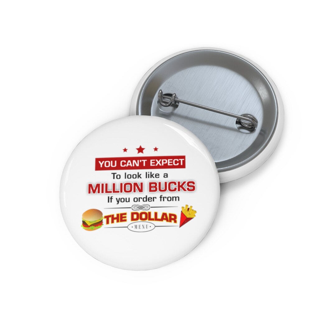 Pin Button Menu Dollar Menu Pin, Dollar Menu Button, Button Set, Lapel Pin, Hat Pin ...