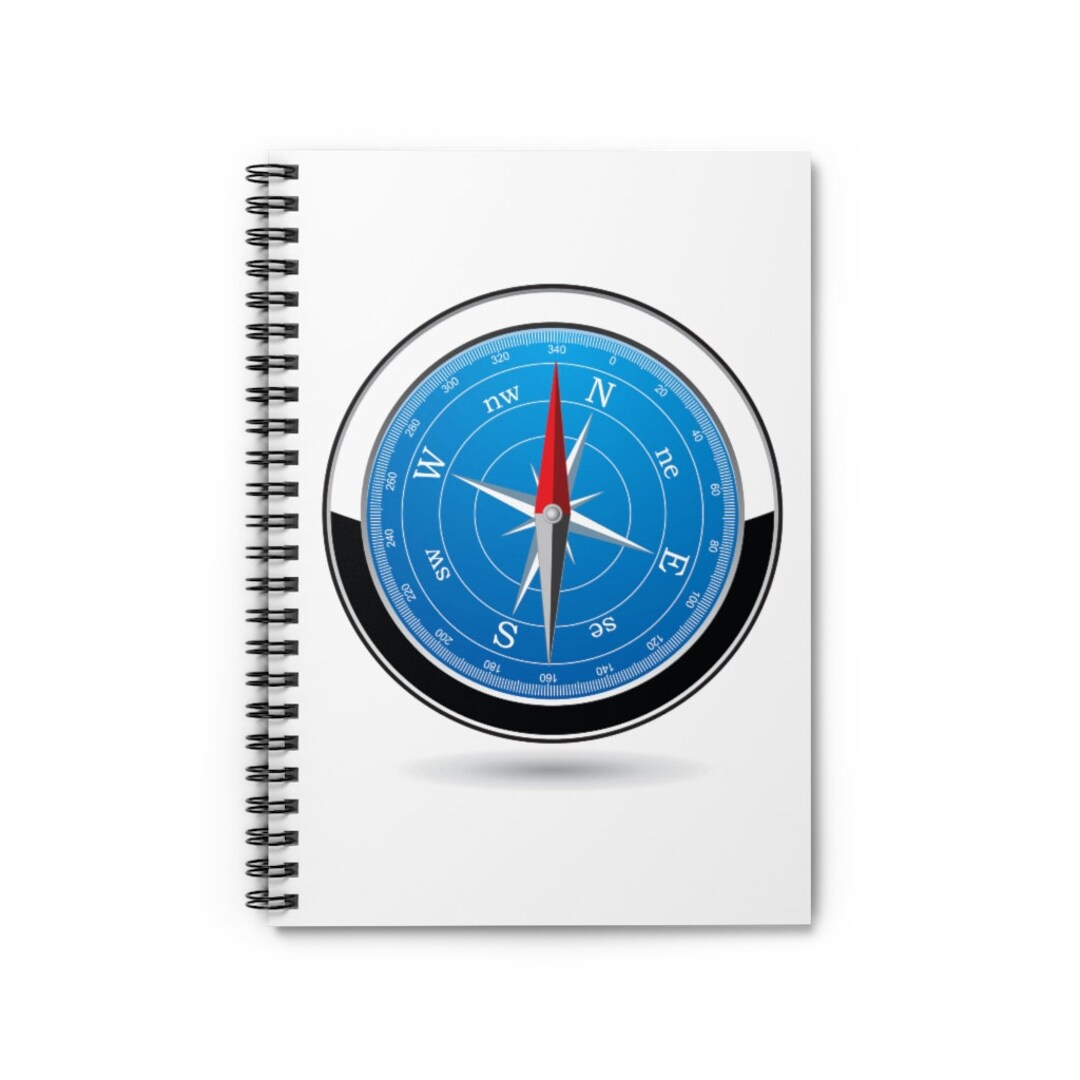 Compass Notebook Compass Journal Ruled Line Pages Gift Idea Gratitude ...