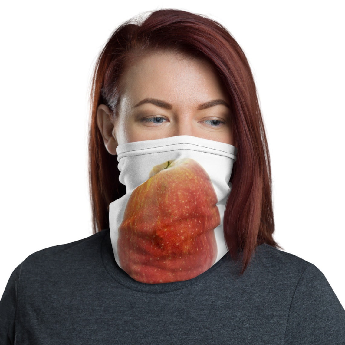 Apple Print Mask Mask Apple Apple Lover Face Mask Apple Etsy