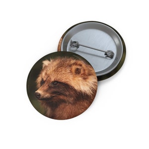Brown Raccoon Pin, Raccoon Button, Button Set, Lapel Pin, Hat Pin, Enamel Pins, Lapel Pins, Funny Pin