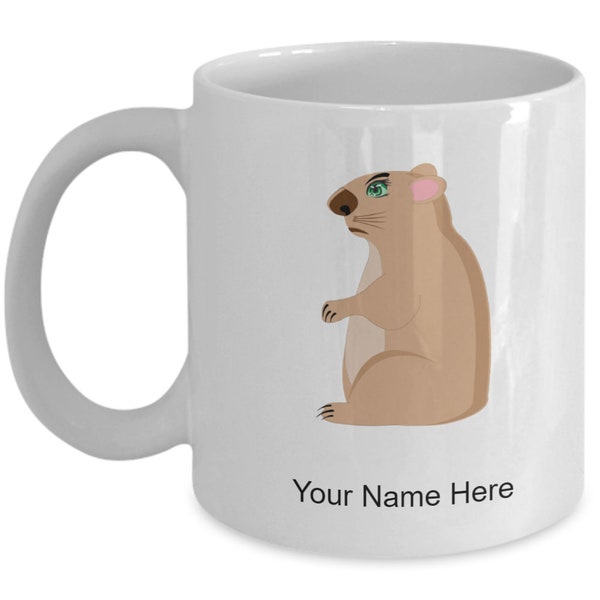 Personalized Animal-woodchuck Mug, Animal-woodchuck Coffee Cup, Animal-woodchuck Gift Idea