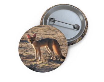 Fox Pin, Fox Button, Button Set, Lapel Pin, Hat Pin, Enamel Pins, Lapel Pins, Funny Pin