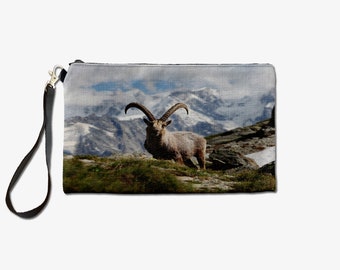 Capra Ibex Schminktasche, Kosmetiktasche, Kulturtasche, Geburtstagsgeschenke für sie, Schminktasche für Frauen, Weihnachtsgeschenktasche