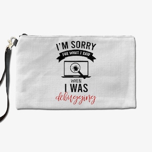 Debugging Makeup Bag, Makeup Lover Cosmetic Bag, Toiletry Bag, Birthday Gift For Her, Makeup Bag For Women, Christmas Gift Bag