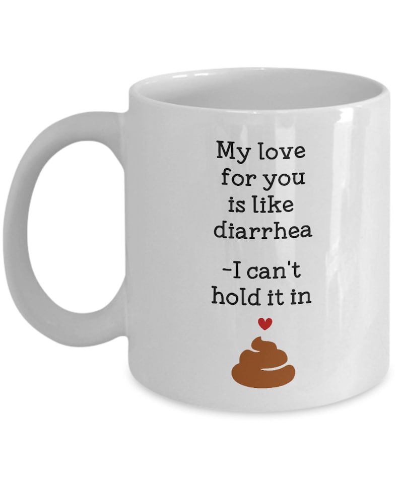 Funny Diarrhea Mug My Love for You is Like Diarrhea Funny Etsy