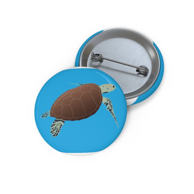 Hawksbill Turtle Pin Hawksbill Turtle Button Button Set Etsy