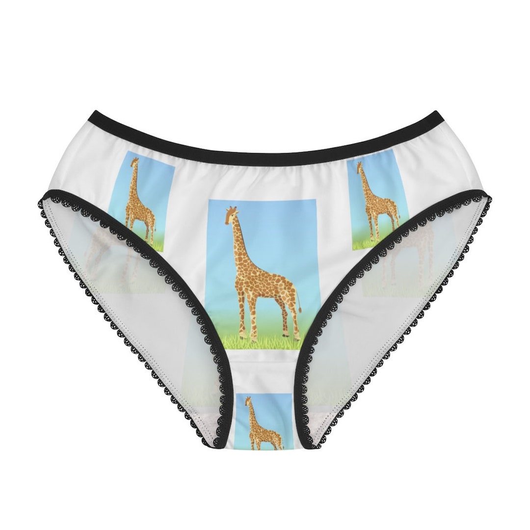 Giraffe Panties, Giraffe Underwear, Briefs, Cotton Briefs, Funny