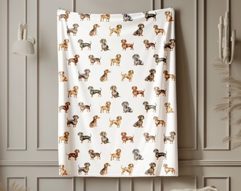 Dachshund Blanket, Gift for Dachshund lover, Dachshund dog lover gift idea, Pet gift, Custom Dachshund Blanket