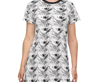Vestido de camiseta de lobo - Camiseta de lobo