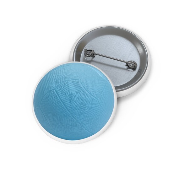 Dodgeball in Blue Color Pin Dodgeball in Blue Color Button Etsy