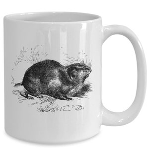 Lemming de Norvège ou lemming norvégien, tasse de gravure vintage, lemming de Norvège ou lemming norvégien, tasse à café de gravure vintage, lem de Norvège...