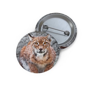 Lynx Pin, Lynx Button, Button Set, Lapel Pin, Hat Pin, Enamel Pins, Lapel Pins, Funny Pin
