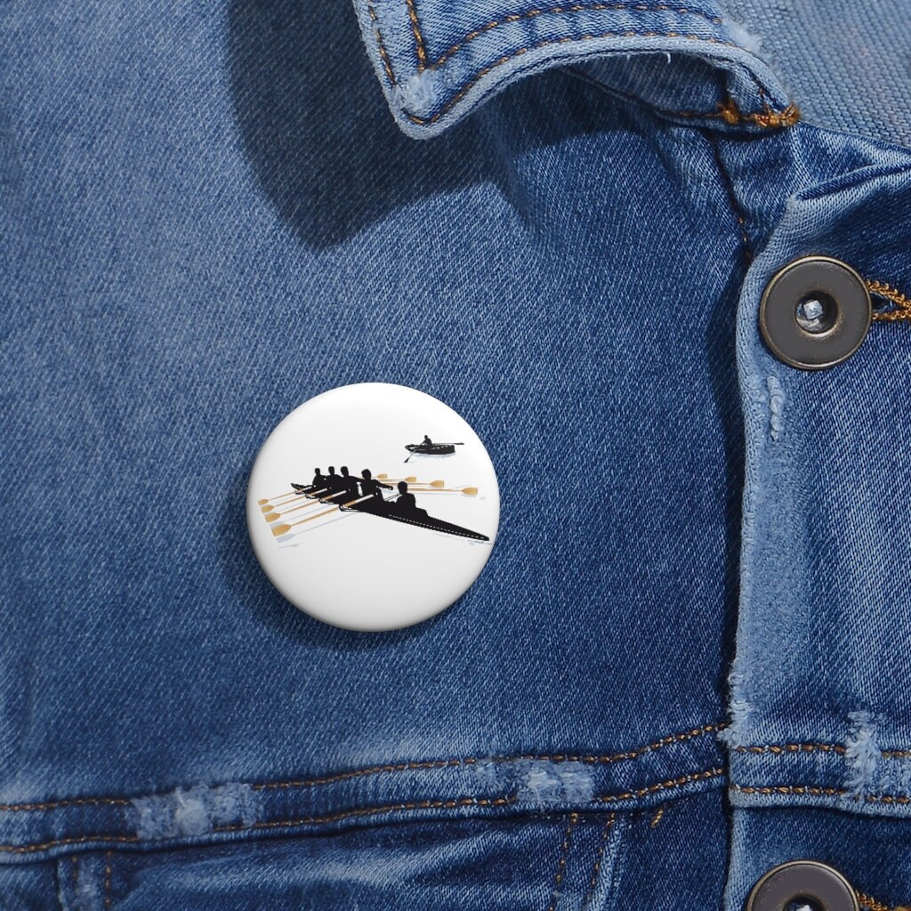 Rowing Boat Pin, Rowing Boat Button, Button Set, Lapel Pin, Hat Pin ...