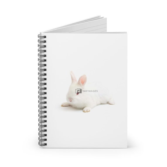 Rabbit Notebook Rabbit Journal Ruled Line Pages Gift Etsy