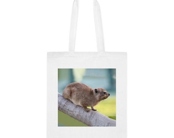 Cute Rock Hyrax Animal Tote Bag, Funny Tote Gift, Shoulder Bag, Reusable Bags, Birthday Christmas Basket Gag Gift Idea