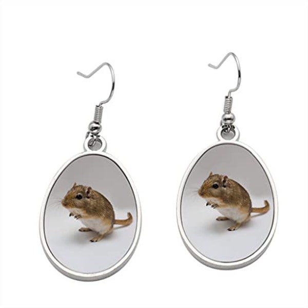 Jerboa Shot avec Shalow Dof Earring - Boucles d’oreilles pendantes pour filles - Cadeau de fête d’anniversaire de la Saint-Valentin