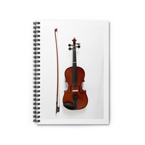 May include: A brown violin with a black bow on a white background.