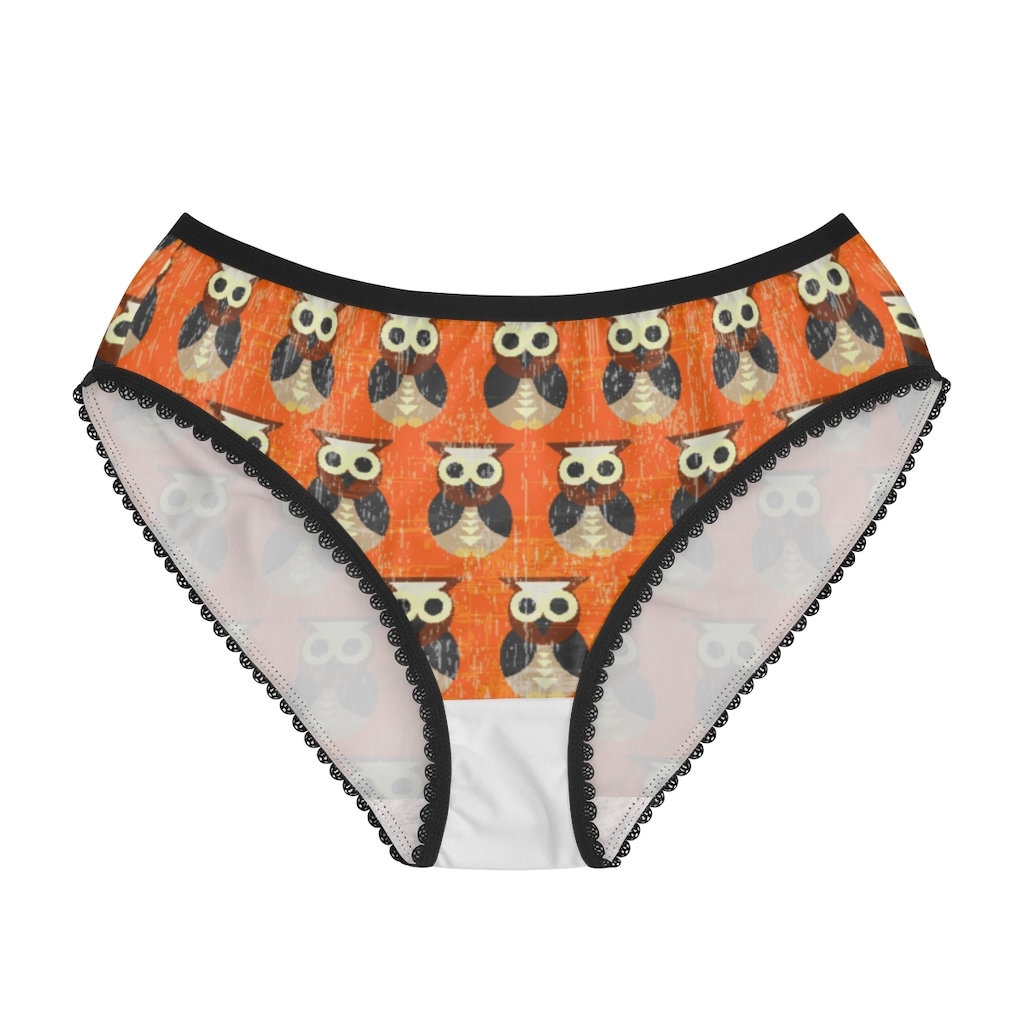 Dellukee Everyday Womens Underwear for Any Outfit Cartoon Owls