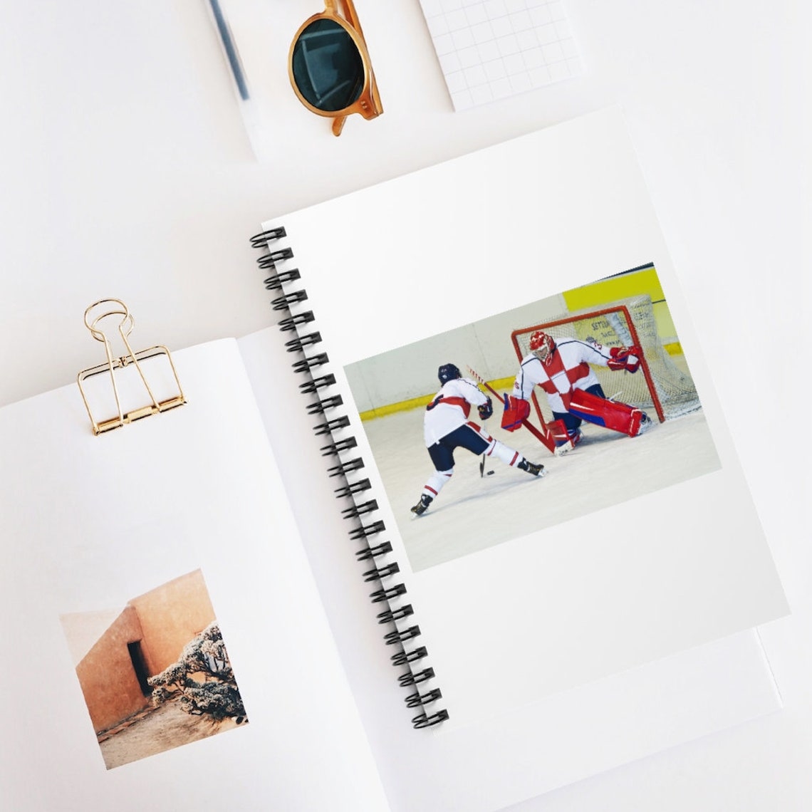 Hockey Player Notebook Hockey Player Journal Ruled Line Etsy