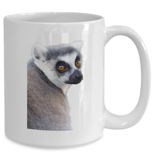 Lemur mug, lemur coffee cup, lemur kitchen decor,funny mug,gift idea