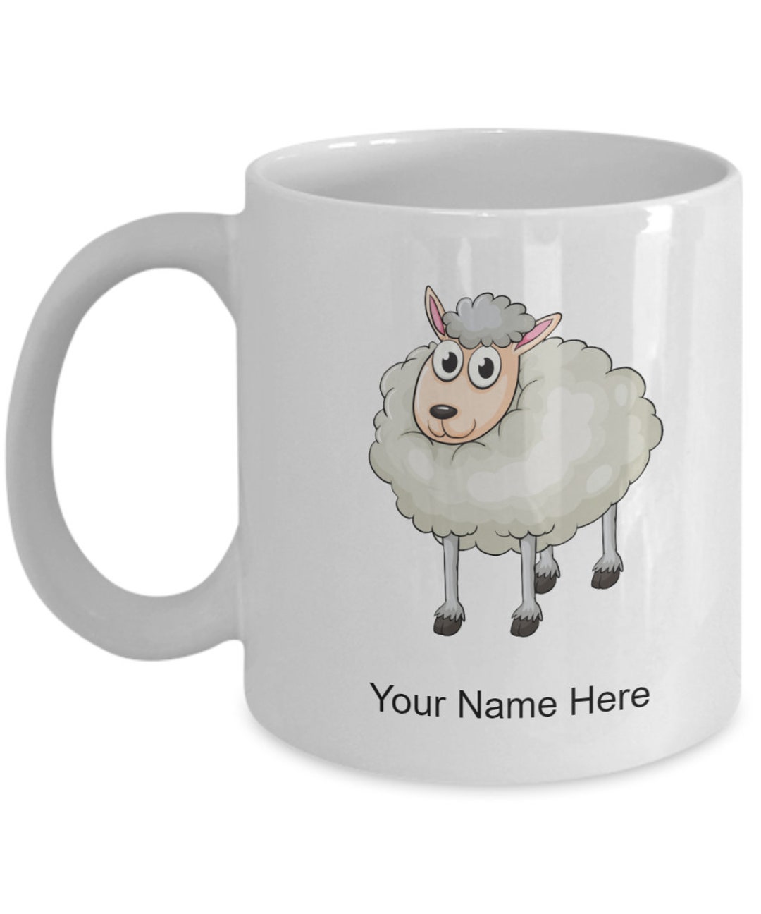 Lustige Schaf-Tasse „Zu Meinen Mädels“ – Keramik-Becher Mit Cartoon-Schaf, Beidseitig Bedruckt, Spülmaschinenfest, 330 Ml (Weiß/Pink)