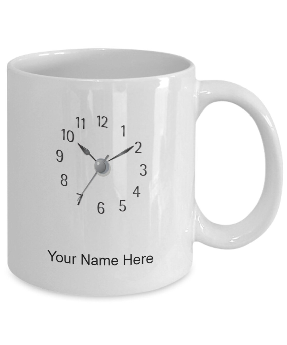 Personalized Clock Mug Clock Coffee Cup Clock Gift Idea Etsy