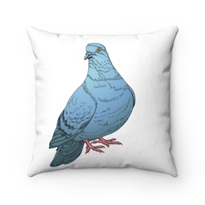Pigeon Pillow - Pigeon Throw Pillow - Custom Throw Pillow - Pillow Cover - Gift Idea - Room Decor