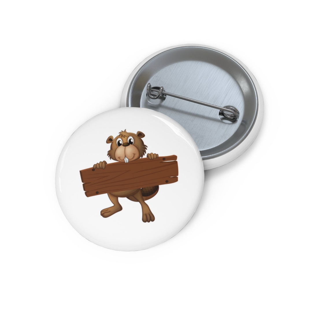 Beaver Pin, Beaver Button, Button Set, Lapel Pin, Hat Pin, Enamel Pins ...