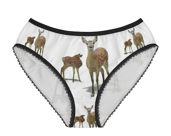 Deers  Panties,  Deers Underwear, Briefs, Cotton Briefs, Funny Underwear, Panties For Women