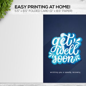 Get Well Card Printable Get Well Card Downloadable Get Well - Etsy