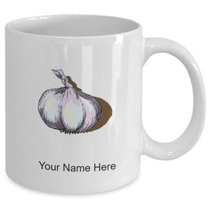 Personalized garlic Mug, garlic Coffee Cup, garlic Gift Idea, Custom garlic Cup, Custom garlic Mug