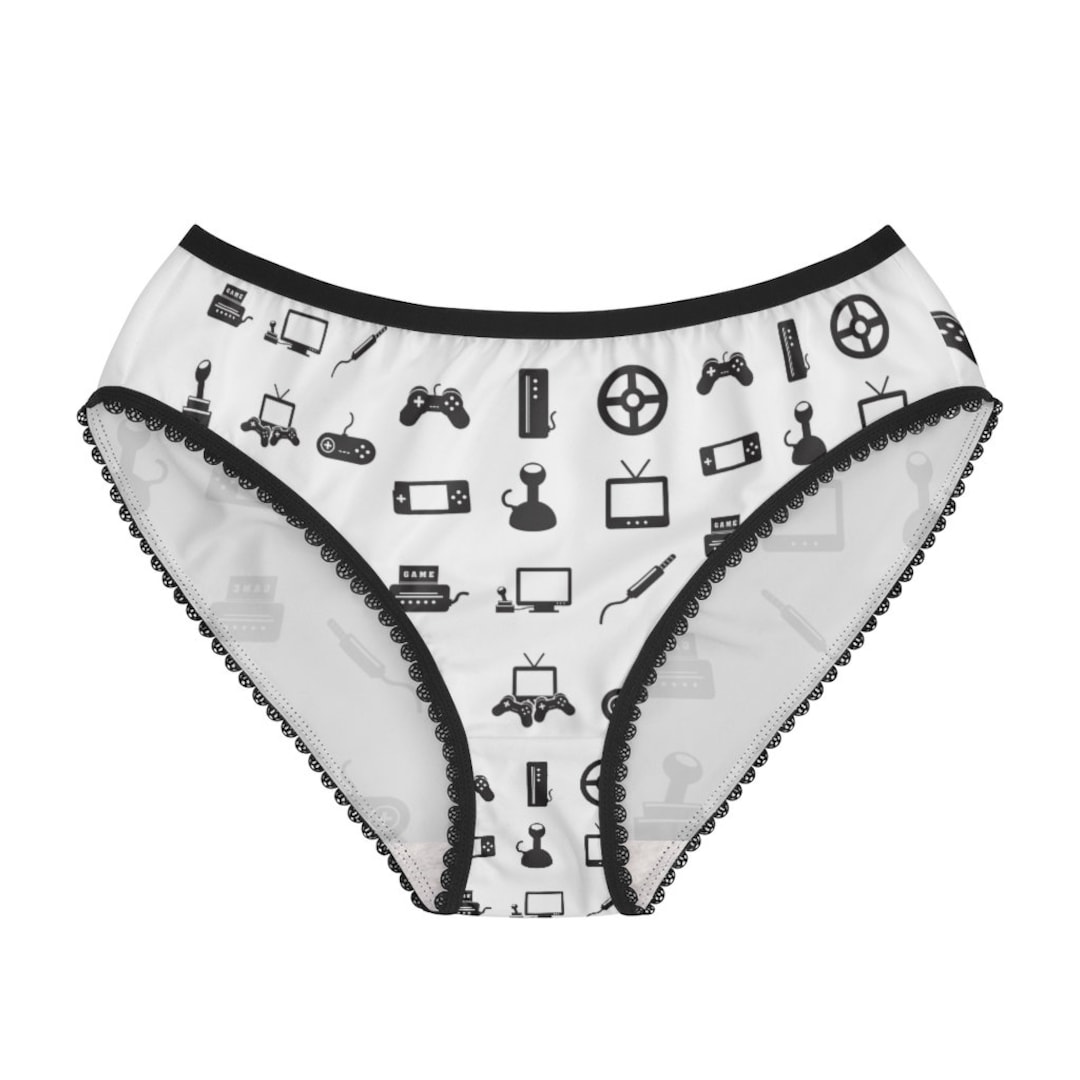 Video Game Panties, Video Game Underwear, Briefs, Cotton Briefs, Funny