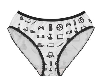 Video Game  Panties, Video Game Underwear, Briefs, Cotton Briefs, Funny Underwear, Panties For Women