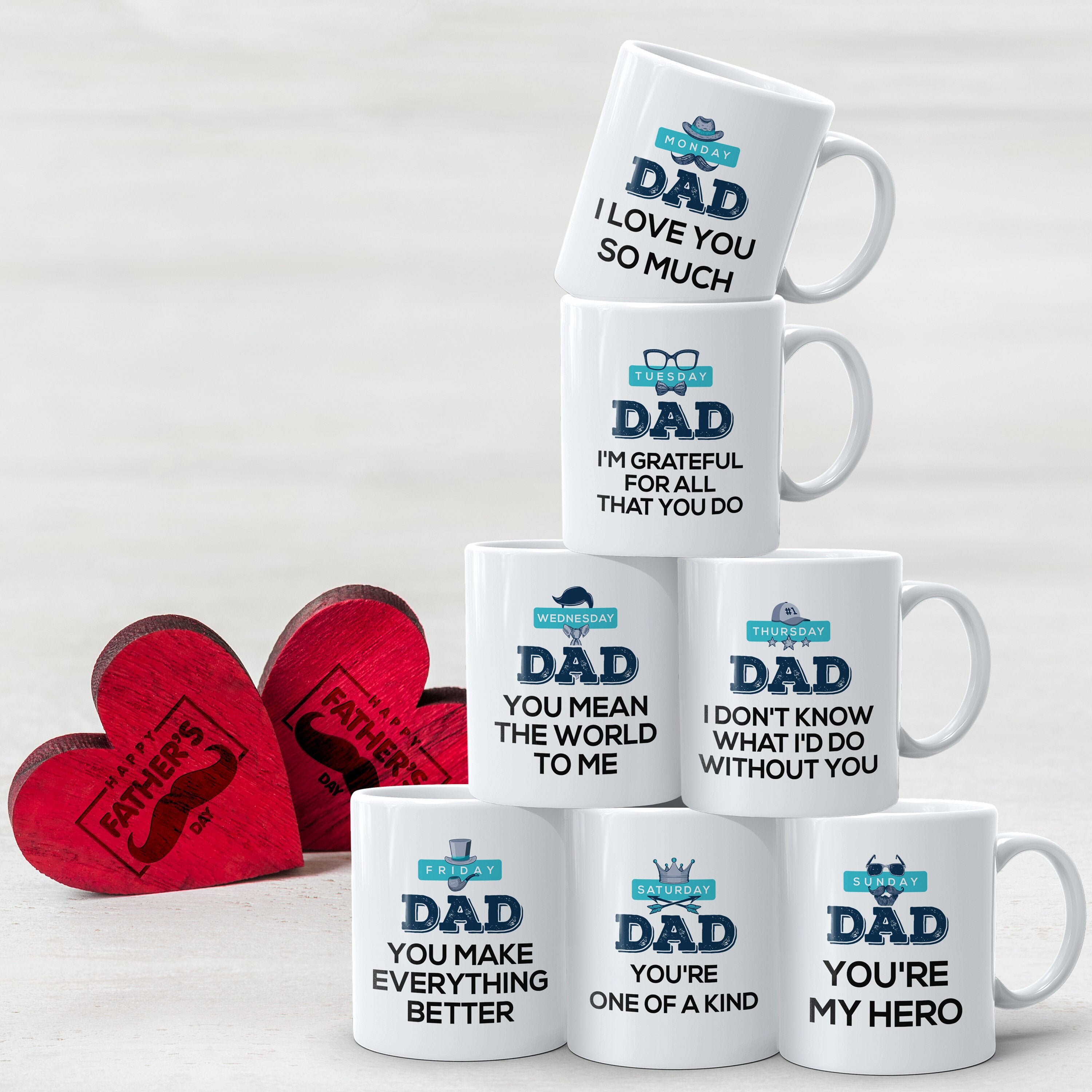 Father's Day Mug Set Father's Day Gift From Kids Dad Etsy Canada
