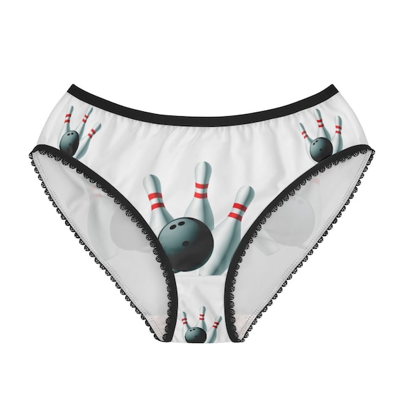 Bowling Panties, Bowling Underwear, Briefs, Cotton Briefs, Funny