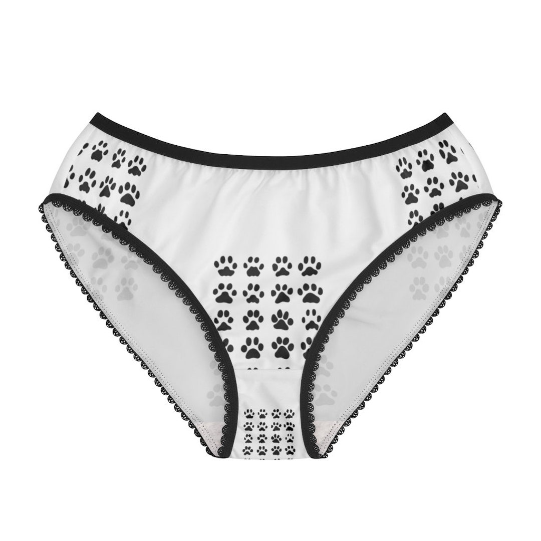 Print of Cats Paws Panties, Print of Cats Paws Underwear, Briefs