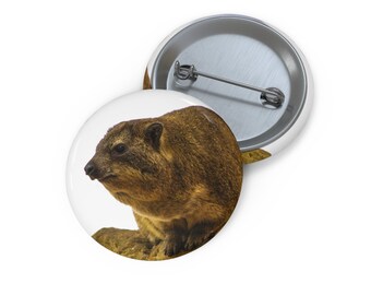 Dassie Rock Hyrax Procavia Pin, Rock Hyrax Button, Button Set, Lapel Pin, Hat Pin, Enamel Pins, Lapel Pins, Funny Pin