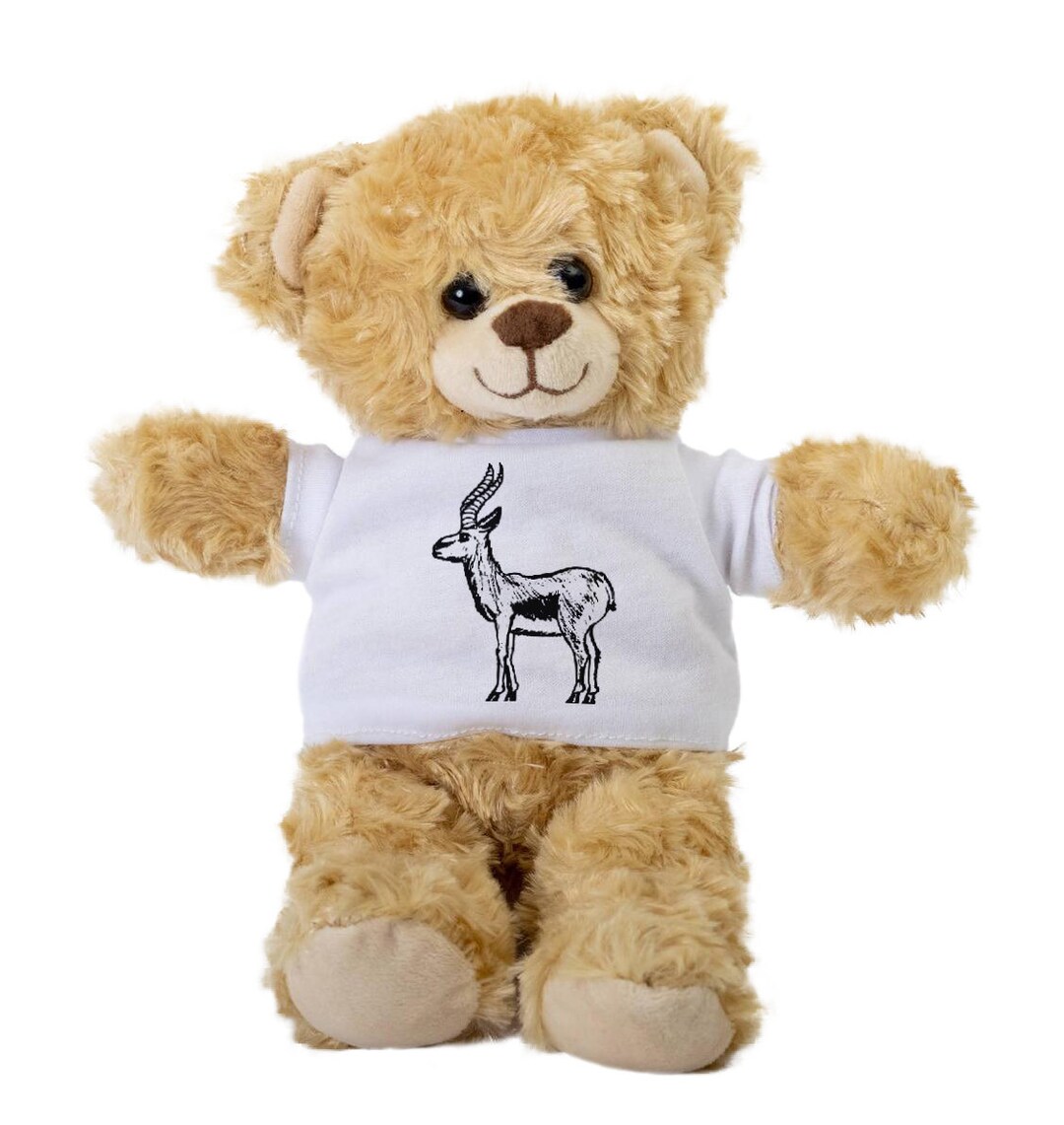 Gazelle Teddy Bear, Gift Stuffed Animal, Plush Teddy Bear With Tee