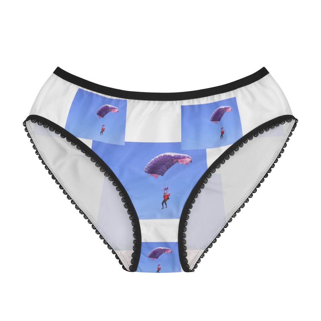 Purple Parachute Panties, Purple Parachute Underwear, Briefs, Cotton Briefs, Funny Underwear