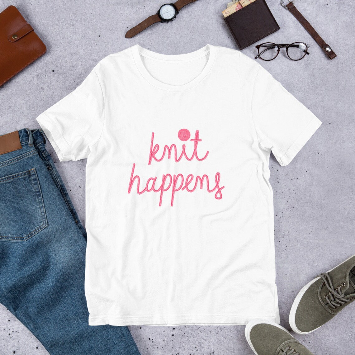 Knit Happens Shirt Knit Happens Tee Funny Tee Knit Happens | Etsy