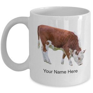 Tazza da caffè personalizzata con tazza di mucca per gli amanti della mucca Idea Tazza personalizzata con mucca, tazza da caffè personalizzata con mucca