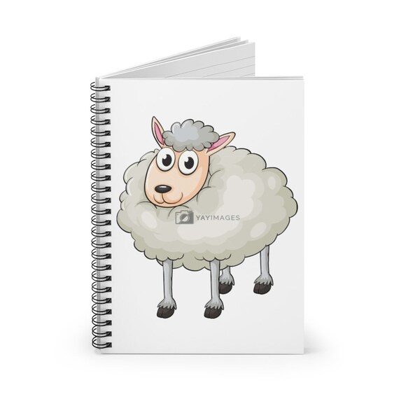Sheep Notebook Sheep Journal Ruled Line Pages Gift Idea Etsy