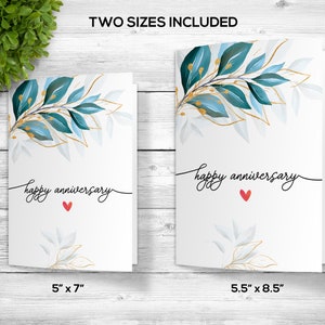 Printable Anniversary Card, Downloadable Anniversary Card, Anniversary Card, Sweet Anniversary Card, Card For Husband, Card For Wife