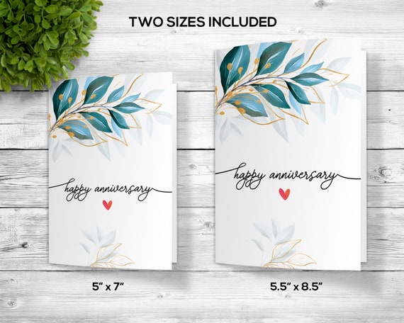 Printable Anniversary Card Downloadable Anniversary Card | Etsy